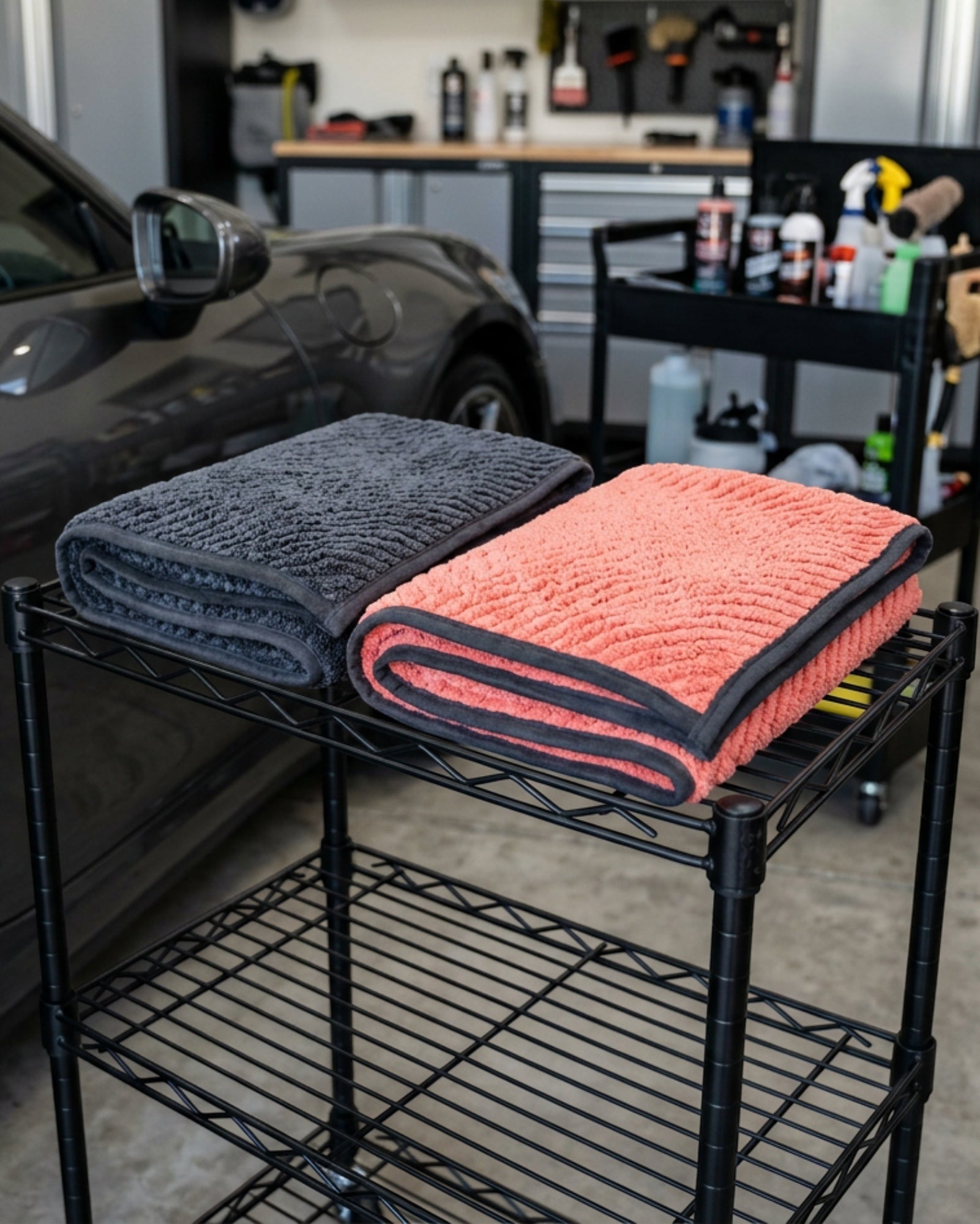 Negoods Twisted-Loop Car Drying Towel Set of 2 60 x 40 cm 800 GSM - Lifestyle view