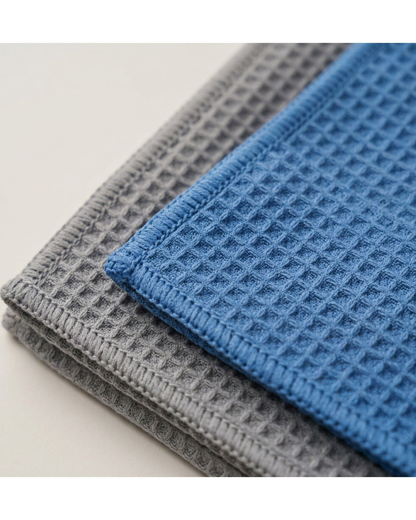 Negoods Waffle-Weave Automotive Glass Cloth Set of 4 40 x 40 cm 300 GSM - Detail view