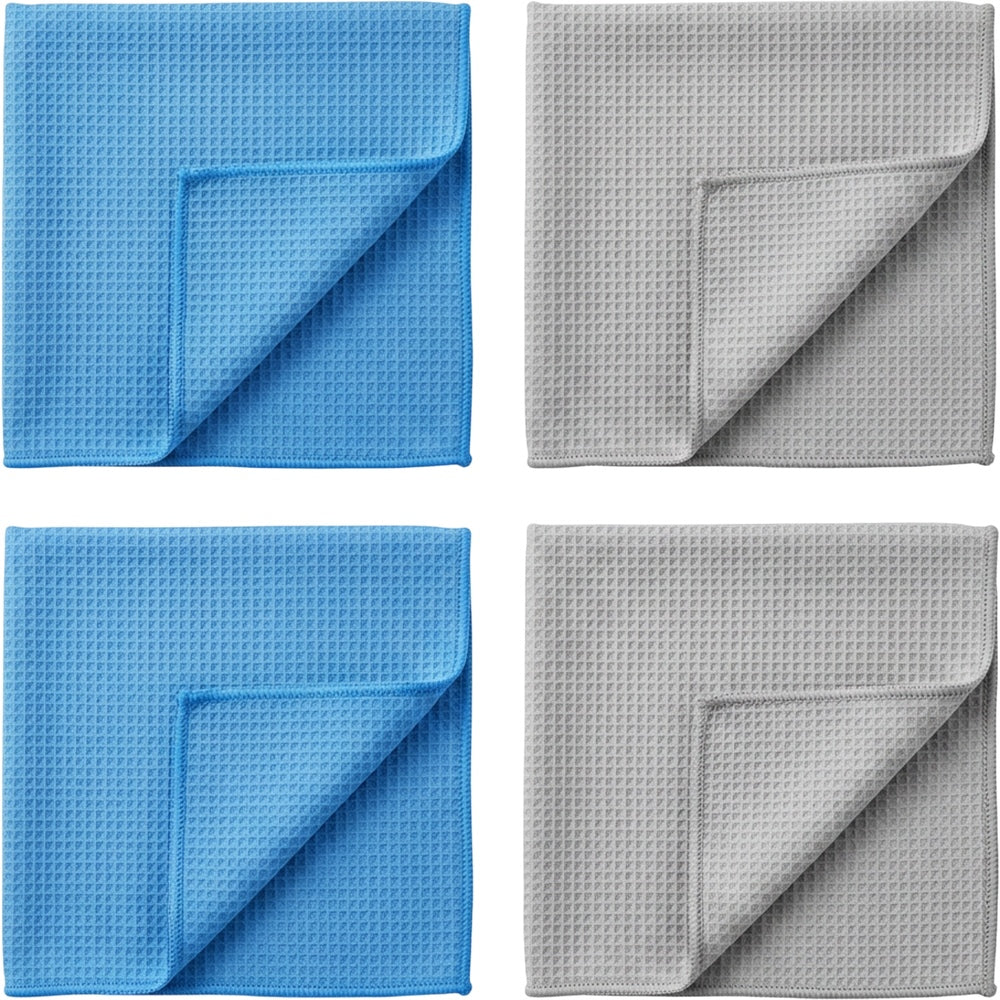Negoods Waffle-Weave Automotive Glass Cloth Set of 4 40 x 40 cm 300 GSM - Product view