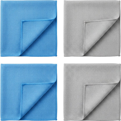 Negoods Waffle-Weave Automotive Glass Cloth Set of 4 40 x 40 cm 300 GSM - Product view